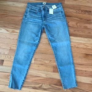 NEW J.Crew 8” Toothpick Jean with Side Slits 32